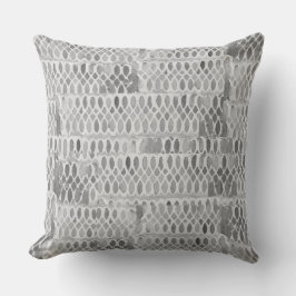 Coussin Motif de dentelle aquarelle gris abstrait