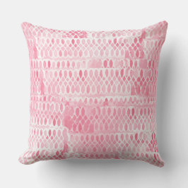 Coussin Motif de dentelle contemporaine rose pâle