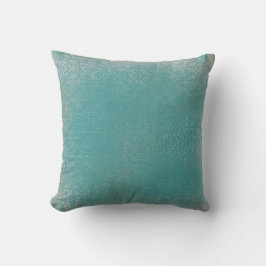 Coussin Motif de dentelle Turquoise antique Rustique