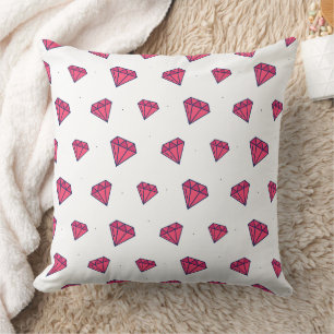 Coussin Motif de diamant rose mignon