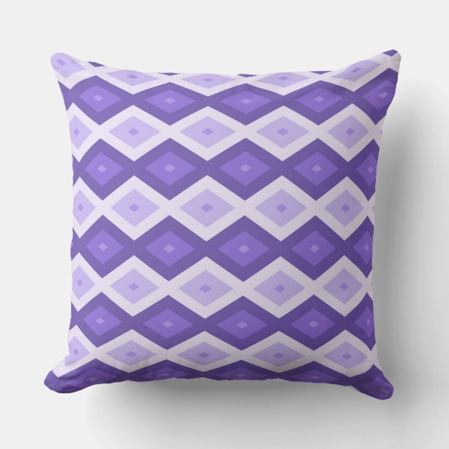 Coussin Motif de diamant violet (Recto)