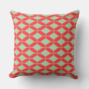 Coussin Motif de diamants orange