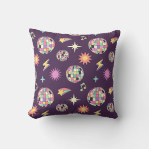 Coussin Motif de disco Super rétro coloré