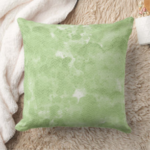 Coussin Motif de éclaboussure d'aquarelle vert menthe clai