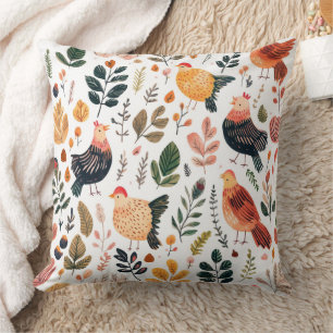 Coussin Motif de faune à plumes de dindon sauvage
