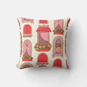 Coussin Motif de fenêtre vintage