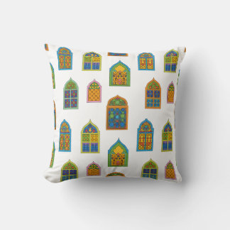 Coussin Motif de fenêtres en verre Arabe