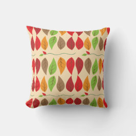Coussin Motif de feuille d'automne coloré