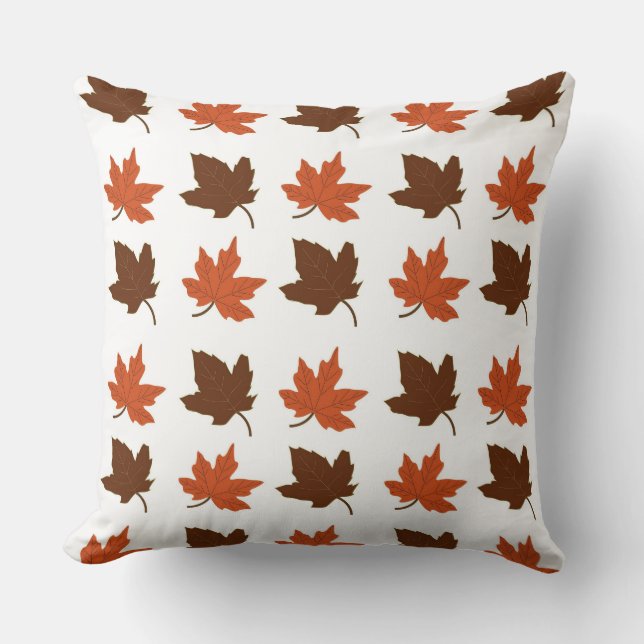 Coussin Motif de feuilles d'érable d'automne (Recto)