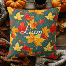Motif de feuilles d'érable éparses en automne en v