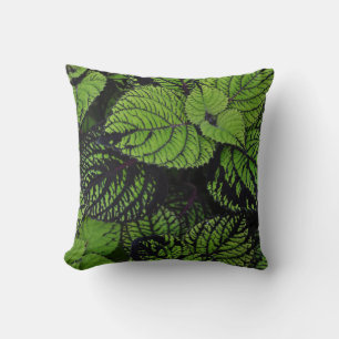 Coussin Motif de feuilles tropicales