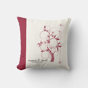 Coussin Motif de feuilles Vintages à feuilles florales à