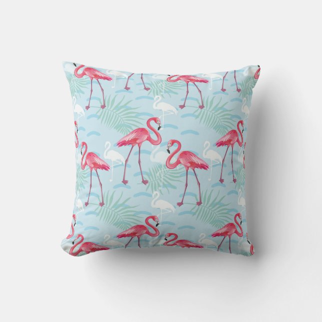Coussin Motif de Flamant rose (Recto)