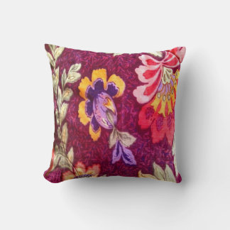 Coussin Motif de fleurs de Bourgogne