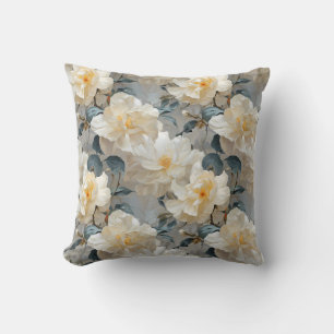 Coussin Motif de fleurs Gardenia