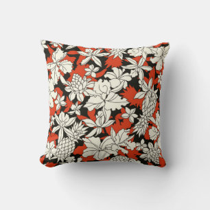 Coussin Motif de fleurs tropicales