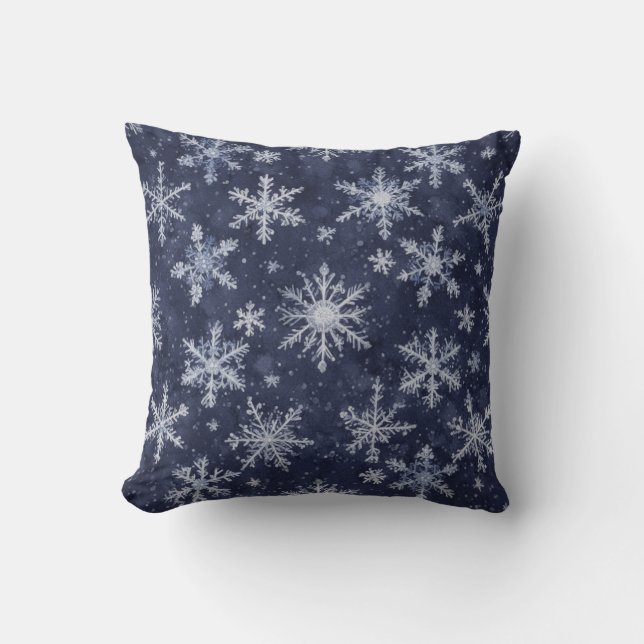 Coussin Motif de flocon de neige  (Recto)