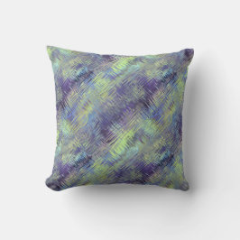 Coussin Motif de fluides bleu tanzanite