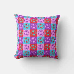 Coussin Motif de football / ballon de football à damier