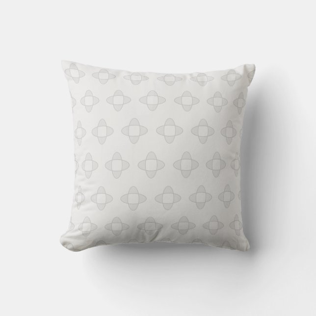 Coussin Motif de forme géométrique Abstrait gris argent (Recto)