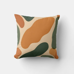 Coussin Motif de formes Abstraites de tonalité Terre biolo