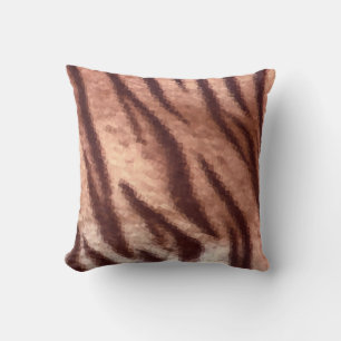 Coussin motif de fourrure de tigre à faible teneur en poly