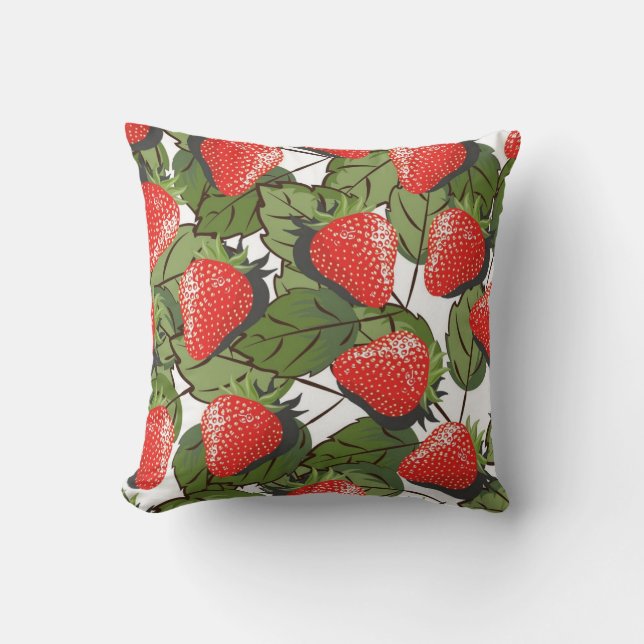 Coussin Motif de fraises (Recto)