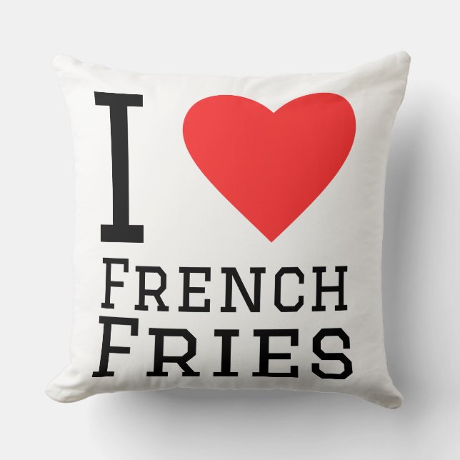 Coussin motif de frites (Recto)