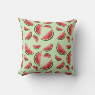Coussin Motif de fruit pastèque sur vert