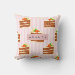 Coussin Motif de gâteau de carotte Whimsical personnalisé