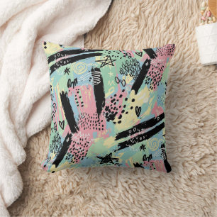 Coussin Motif de graffiti urbain coloré (12)