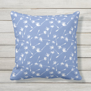 Coussin Motif de graines de Dandelion bleu de Cornflower