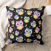 Motif de hibou fantaisiste sur décoration intérieu