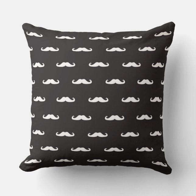 Coussin Motif de hippie de moustache (Recto)