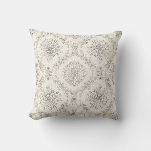 Coussin Motif de jardin floral botanique vintage