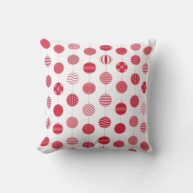 Coussin Motif de la balle de Noël rouge (Recto)
