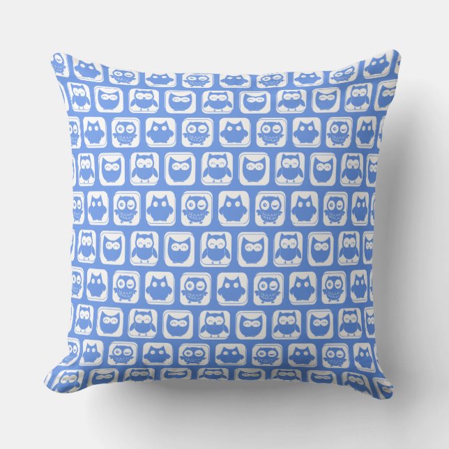 Coussin Motif de la Chouette bleue (Recto)