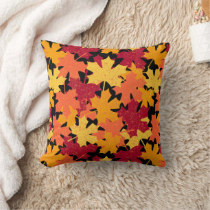 Coussin Motif de la feuille d'érable automne