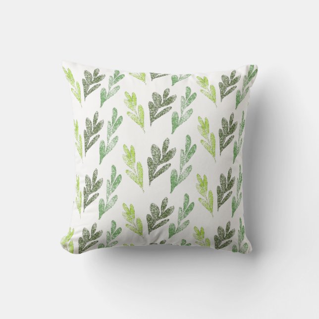 Coussin Motif de la feuille verte (Recto)