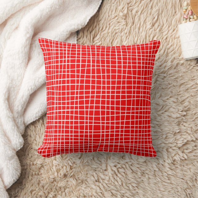 Coussin Motif de la ligne moderne Red Valentine (Couverture)