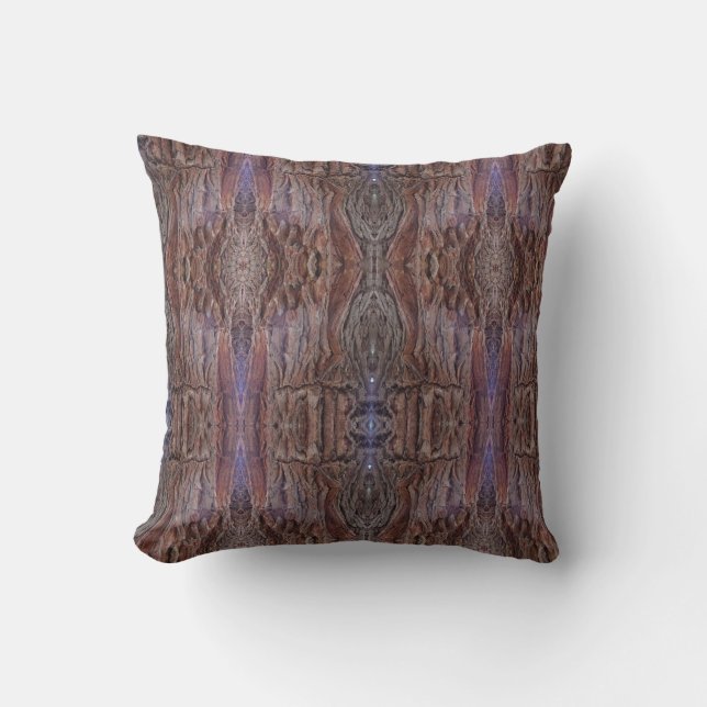 Coussin Motif de la nature Woodgrain Abstrait Rustique Bro (Recto)