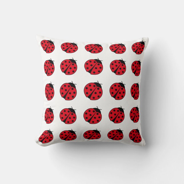 Coussin Motif de ladybug rétro (Recto)
