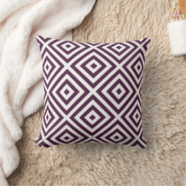 Coussin Motif de l'aubergine de diamant pourpre avec oreil
