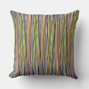 Coussin Motif de ligne bohème indien abstrait 