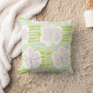 Coussin Motif de ligne florale abstrait moderne (9)