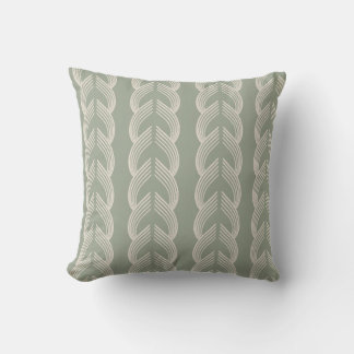 Coussin Motif de luxe Art déco à arche de couleur vert sau