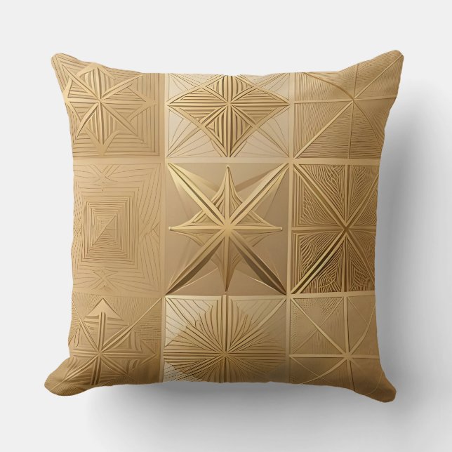 Coussin Motif de luxe géométrique or - Pillow (Recto)