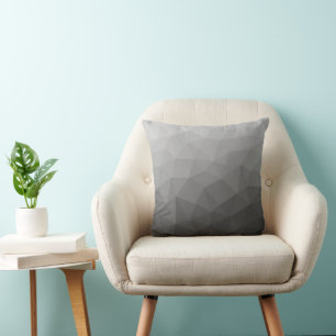 Coussin Motif de maillage géométrique gris
