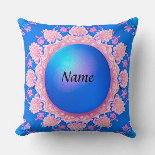 Coussin Motif de mandala floral coloré