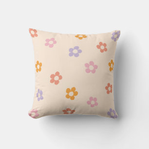 Coussin Motif de marguerite colorée moderne mignon